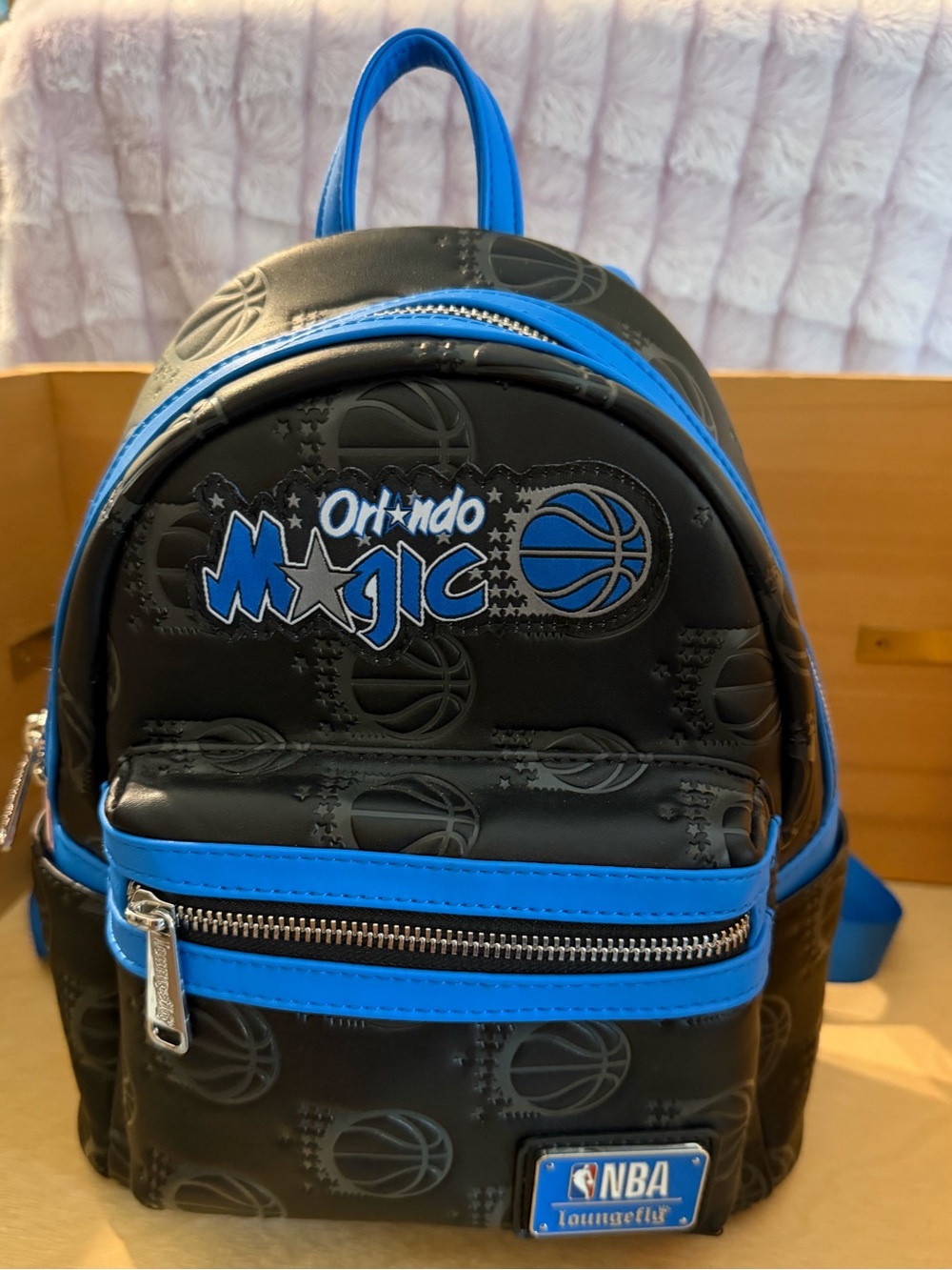 Loungefly Orlando Magic Black and Blue Mini Backpack